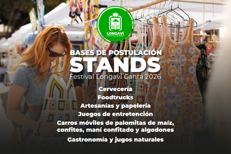 Imagen sobre los stands a postular para el festival Longaví canta 2026