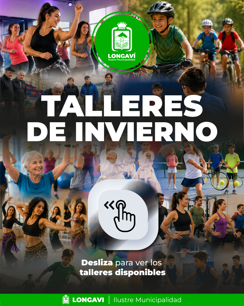 Banner informativo sobre los talleres deportivos que se impartirán durante el invierno 2026