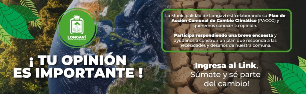 Banner para invitar a la ciudadanía a responder una encuesta sobre cambio climatico