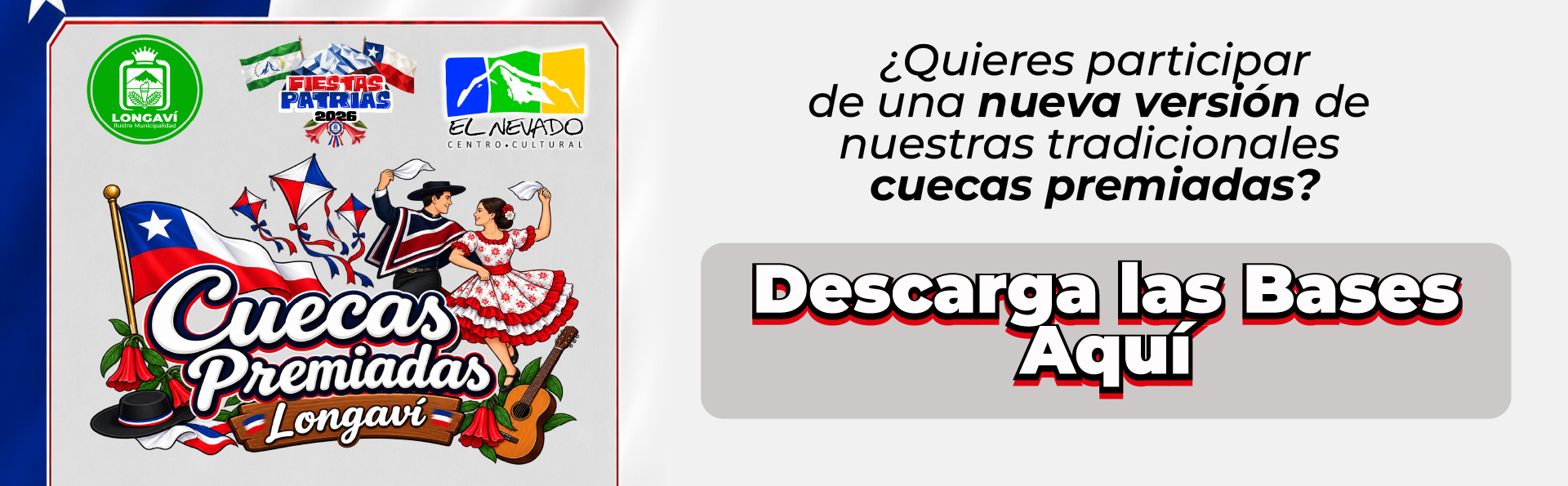 Banner informativo, presionar para descargar las bases de la cuecas premiadas